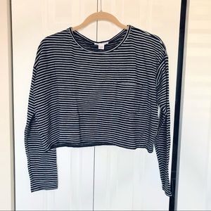 ⭐️Forever 21 Long Sleeve Flowy Striped Crop Top